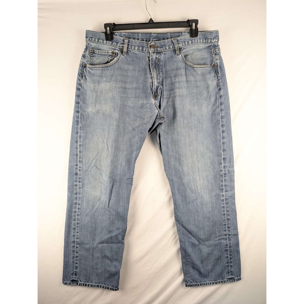 Brooks Brothers 1818 Denim Jeans Mens 40x30 Light Wash Relaxed Fit Supima Cotton